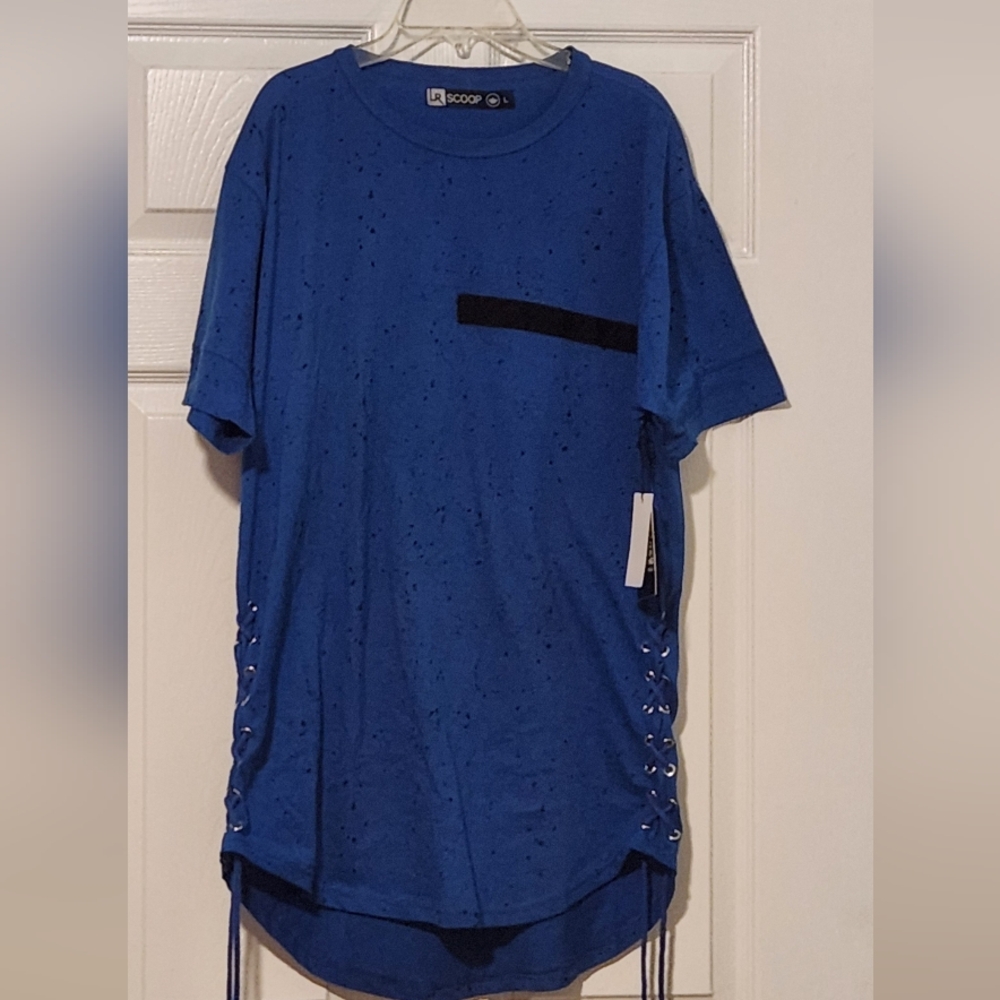 LR Scoop Men's Blue T-Shirt
